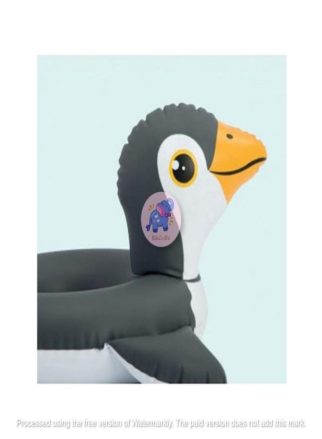 KidsZeeNie® Inflatable Swimming Ring for Toddler | Beginner Swim Trainer Floater for Kids (Ages 3-6) | Anti-Flip Pool Tube for Water Play| Summer Fun, Beach & Pool Parties Floater(33IN) (Penguin) - Image 5